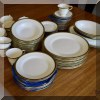 P09. Set of Wedgewood Chester fine china. Place settings for 12 plus serving dishes. 